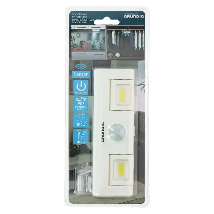 Luz de armario LED 2xCOB - Blanco - Vista frontal
