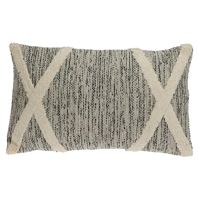 Cojín Mali - Gris, 30 x 50 cm, 100% algodón - Vista frontal