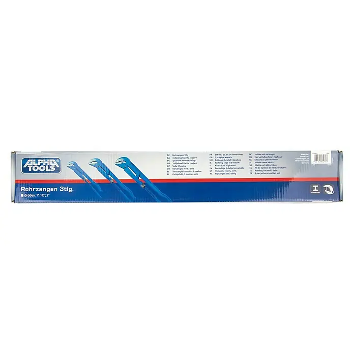 Alpha Tools Rohrzangen-Set - 3 -tlg., AHS-Stahl - Vorderansicht
