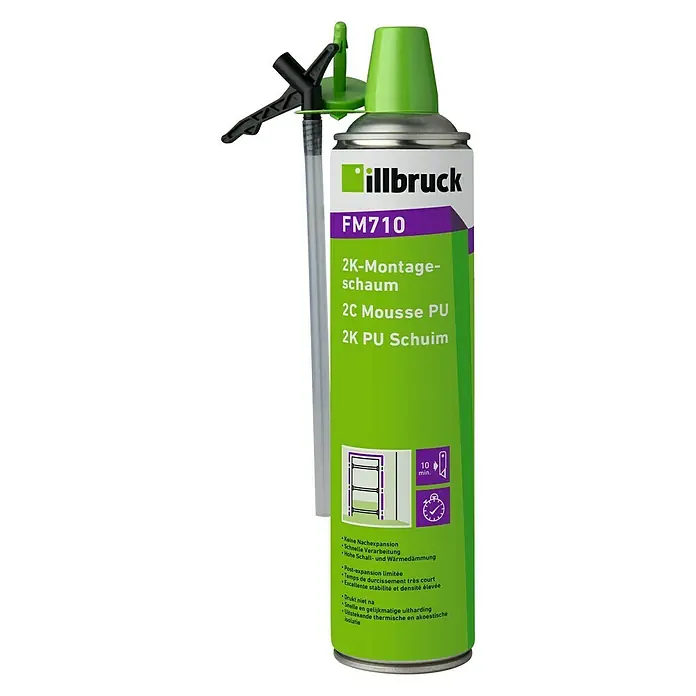 Illbruck 2K-Montageschaum FM710 - 400 ml, Polyurethane (PU) - Vorderansicht