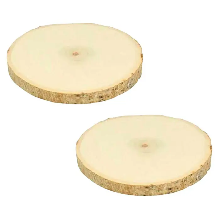 Tabla multiuso Redondo - Madera, An x L: 15 x 15 cm, 2 ud. - Vista angular