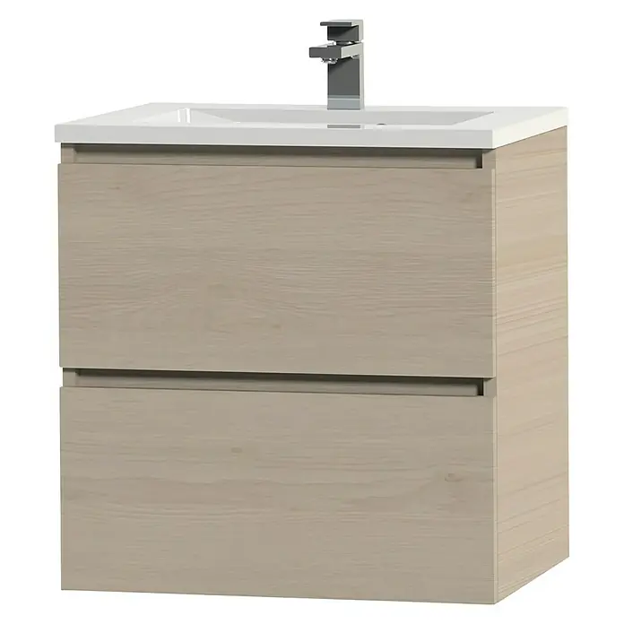 Tiger Loft Wastafelonderkast - l x b x h: 45 x 59,7 x 60 cm, Naturel Eiken - Diagonaal zicht