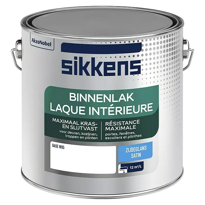 Sikkens Lak - Mengkleur basis, 2,5 l, Zijdeglans - Vooraanzicht