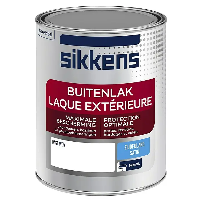 Sikkens Buitenlak - Mengkleur basis, 1 l, Zijdeglans - Vooraanzicht