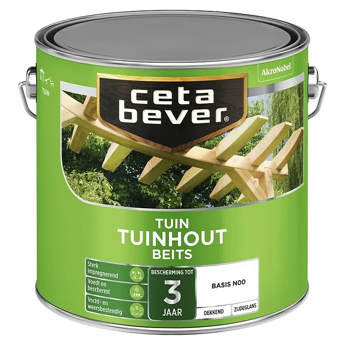 Cetabever Houtbeits - Mengkleur basis, 2,5 l, Zijdeglans - Vooraanzicht