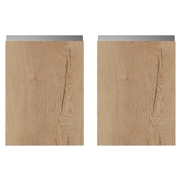 Top Sena Frontal mueble cocina - An x Al: 39,7 x 17,3 cm, Roble natural, 2 uds. - Vista frontal