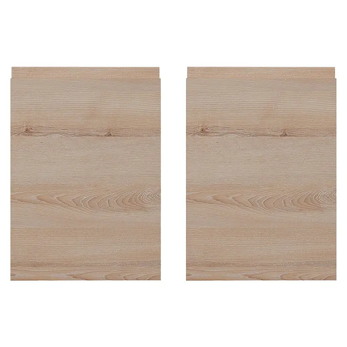 Top Támesis Frontal mueble cocina - An x Al: 99,7 x 17,3 cm, Roble decapado, 2 uds. - Vista frontal