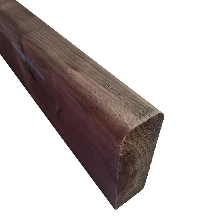 Traviesa de madera - 125 x 18 x 6 cm, Pino - Primer plano
