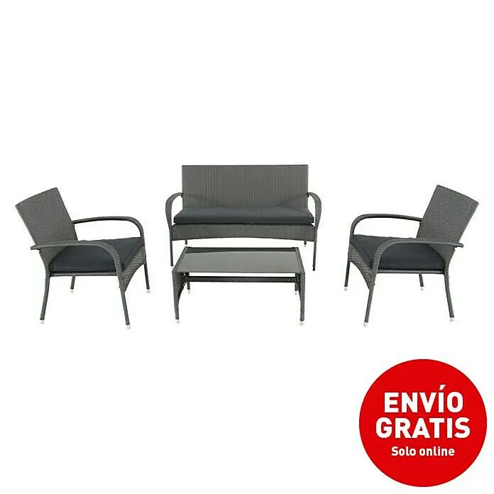 Sunfun Neila Conjunto de muebles - 4 piezas, Antracita - Imagen de campaña