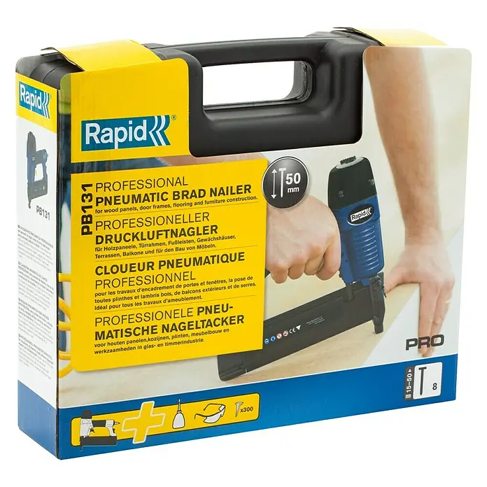 Rapid Druckluftnagler AirTac PB 131 - Länge Nagel: 15 mm - 50 mm, Geeignet für: Nageltyp 8, Pneumatisch - Diagonale Ansicht