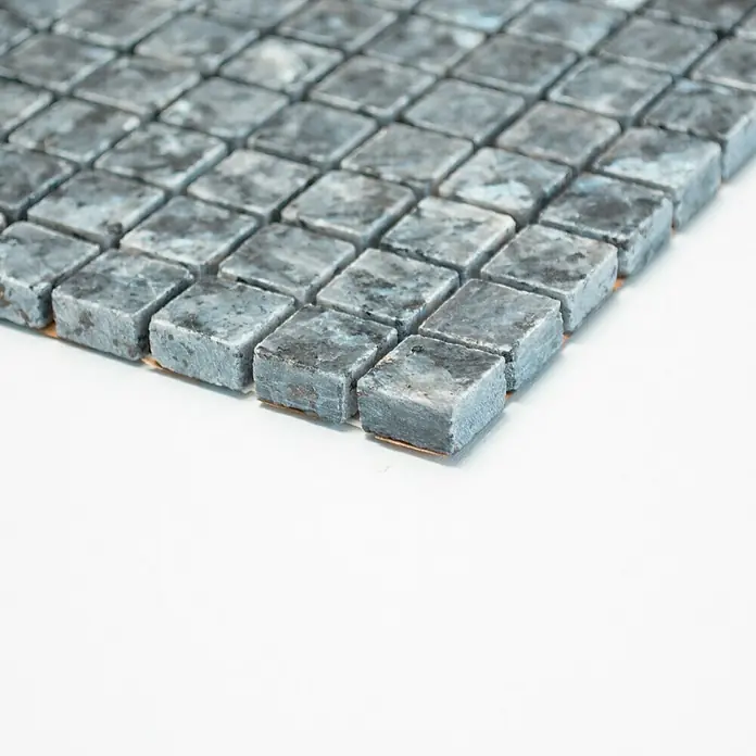 Mosaikfliese Quadrat Uni MOS 15/820 - 30,5 x 32,2 cm, Blau, Poliert - Vorderansicht