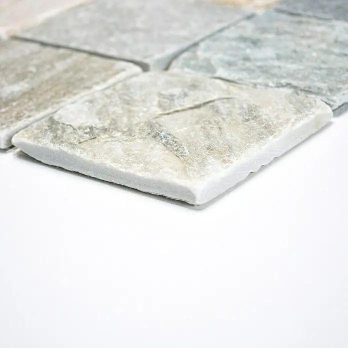 Mosaikfliese Brick XQM 100L - 29,8 x 29,8 cm, Beige/Grau, Matt - Vorderansicht