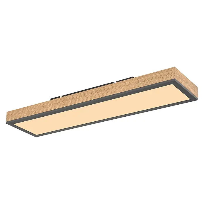 Globo Doro LED-Panel - 18 W, L x B x H: 60 x 15 x 3 cm, Graphit, Warmweiß - Diagonale Ansicht
