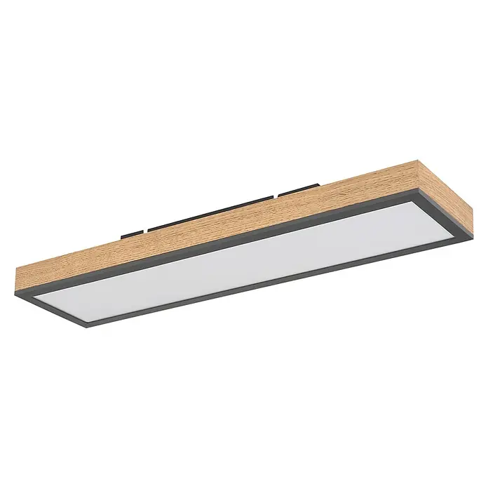 Globo Doro LED-Panel - 18 W, L x B x H: 60 x 15 x 3 cm, Graphit, Warmweiß - Diagonale Ansicht