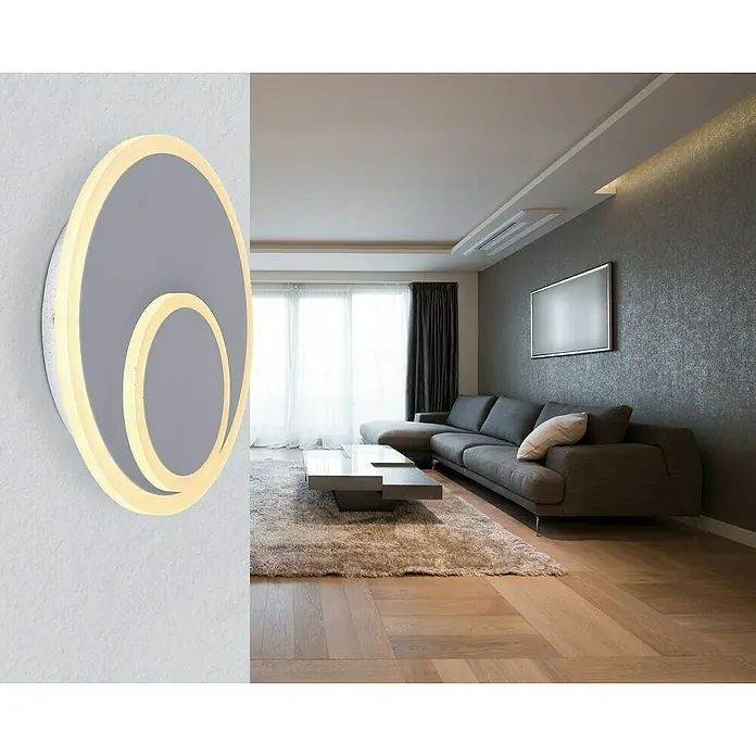 Globo LED-Wandleuchte rund VILLA - 16 W, Warmweiß - Stimmungsaufnahme