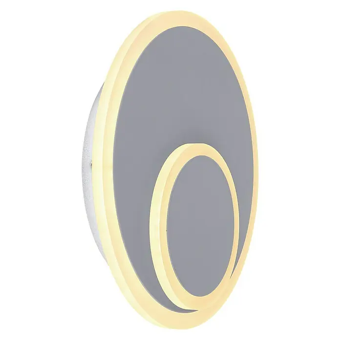 Globo LED-Wandleuchte rund VILLA - 16 W, Warmweiß - Diagonale Ansicht