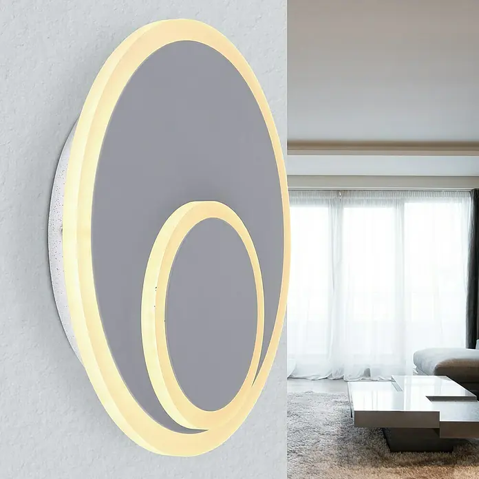 Globo LED-Wandleuchte rund VILLA - 16 W, Warmweiß - Bildausschnitt