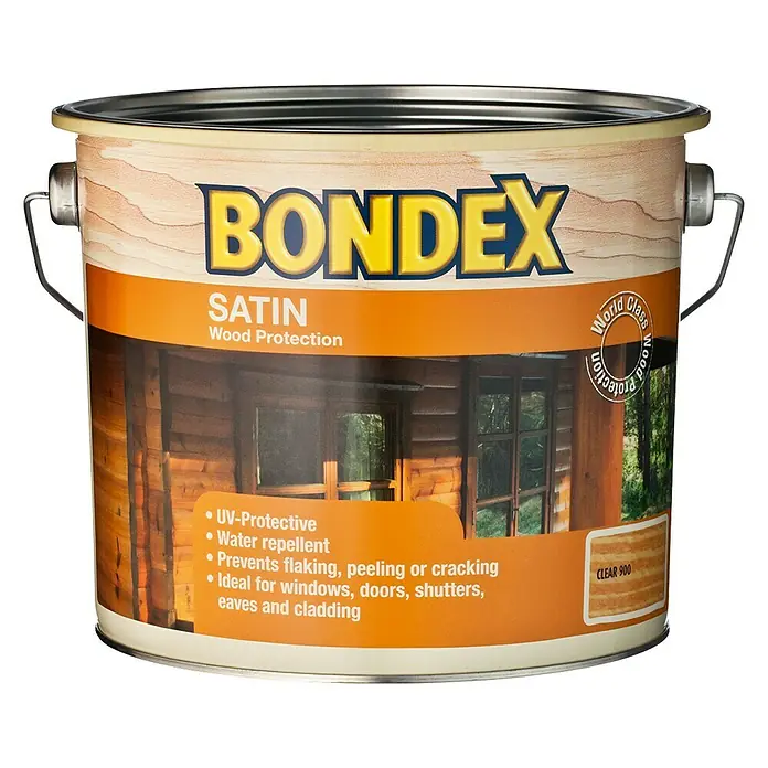 Bondex Lazura za drvo Satin - Crveni bor, 5 l, Svilenkasti sjaj - Pogled sprijeda