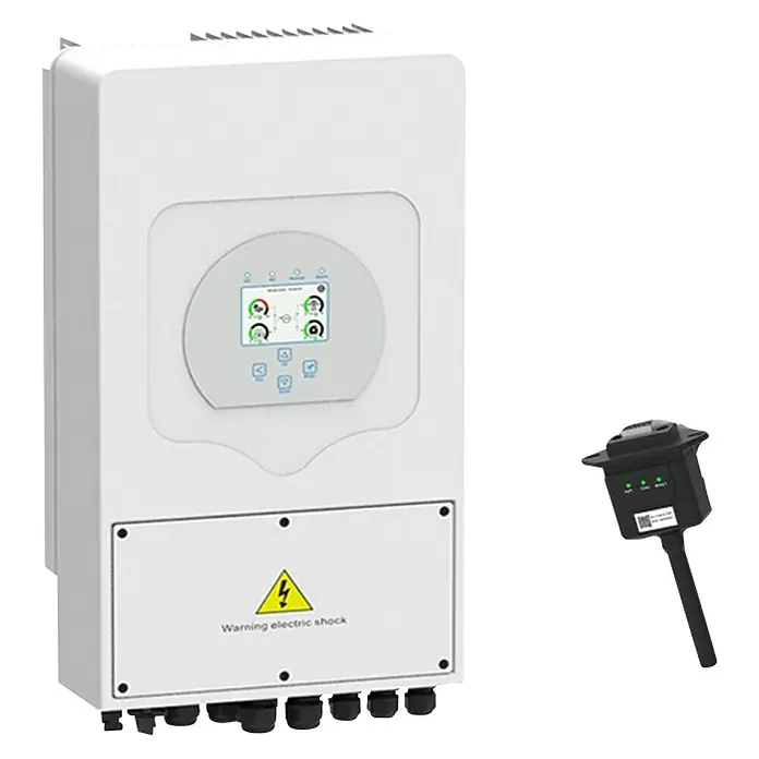 Photovoltaik-Anlage Komplettset für Flachdächer - Maximale Leistung 3,2 kWp, Fläche 16 m² - Diagonale Ansicht