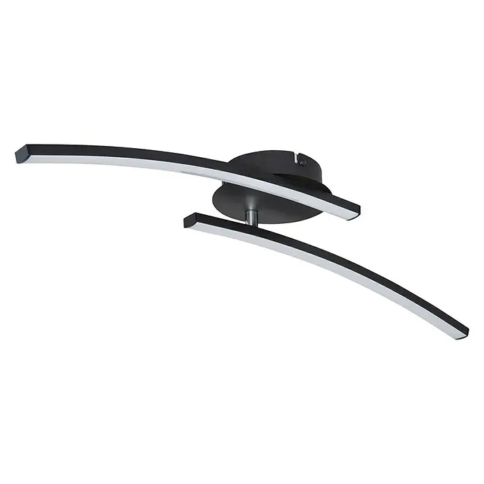 Globo LED-Deckenleuchte TANSY I - 12 W, L x B x H: 59 x 12 x 11 cm, Schwarz, Warmweiß, 1 Stk. - Ansicht von unten
