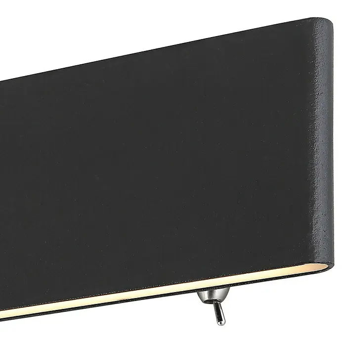 Globo LED-Wandleuchte SIEGFRIED - 8 W, Schwarz, Warmweiß - Detailaufnahme