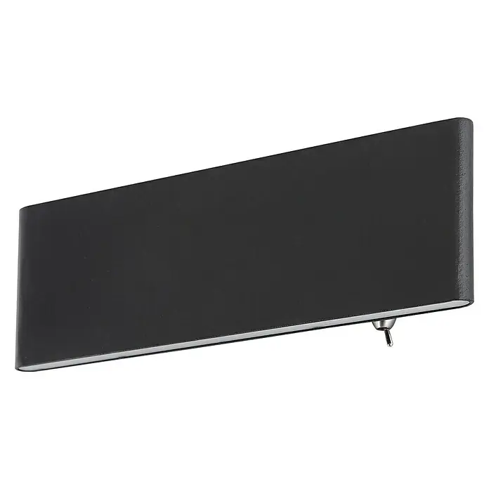 Globo LED-Wandleuchte SIEGFRIED - 8 W, Schwarz, Warmweiß - Diagonale Ansicht