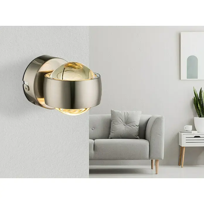 Globo Wandleuchte RANDI - 6 W, Nickel-matt, Sonstige - Stimmungsaufnahme