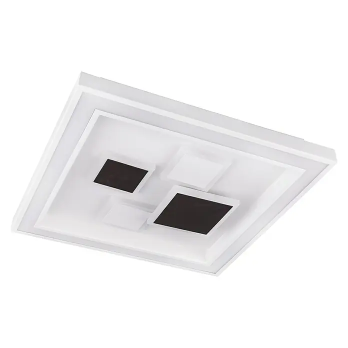 Globo LED stropna svjetiljka - 50 W, D x Š x V: 48 x 48 x 7 cm, Topla bijela - Dijagonalni pogled