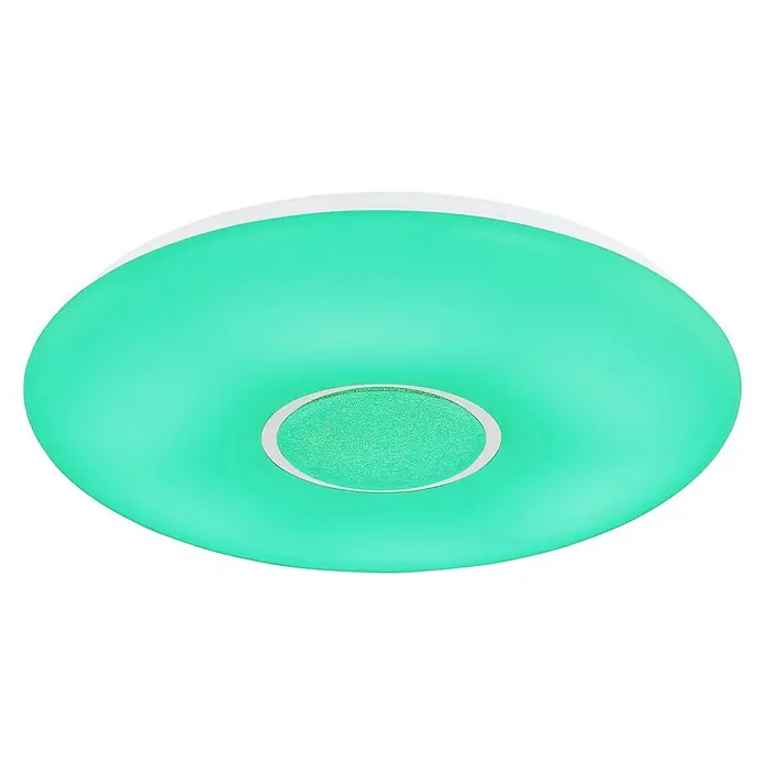 Globo LED-Deckenleuchte rund Sully - Weiß, Warmweiß, 490 mm - Diagonale Ansicht
