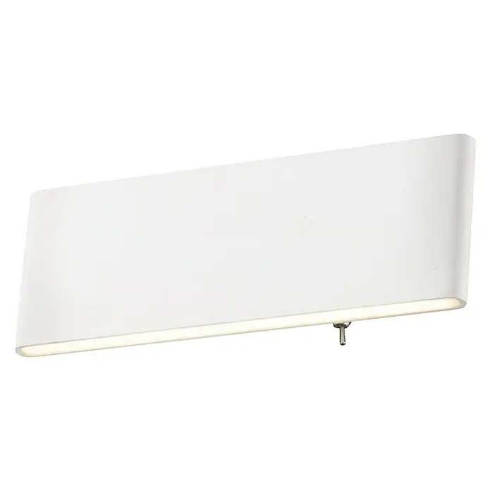 Globo LED-Wandleuchte SIEGFRIED - 8 W, Weiß, Warmweiß - Diagonale Ansicht