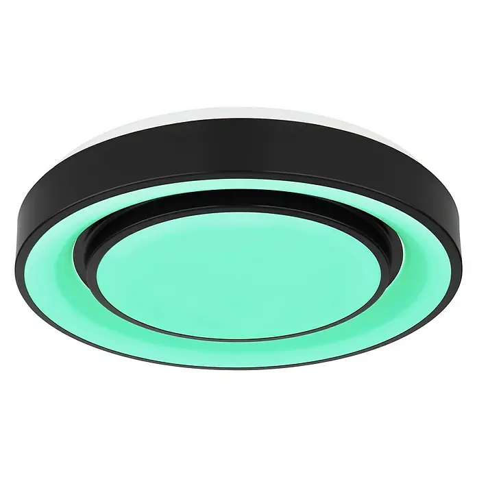 Globo LED mennyezeti lámpa kerek SULLY - 24 W, Fekete, Meleg fehér - Alulnézet