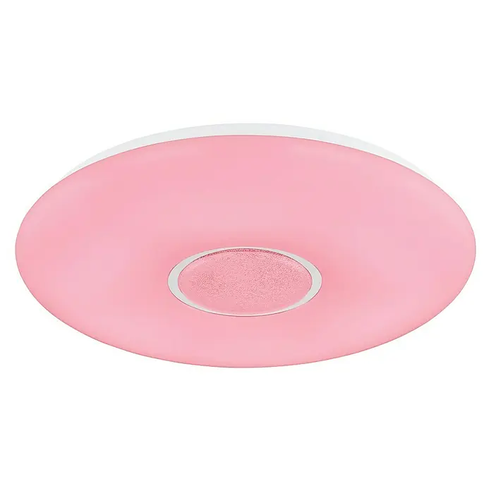 Globo LED-Deckenleuchte rund Sully - Weiß, Warmweiß, 490 mm - Diagonale Ansicht