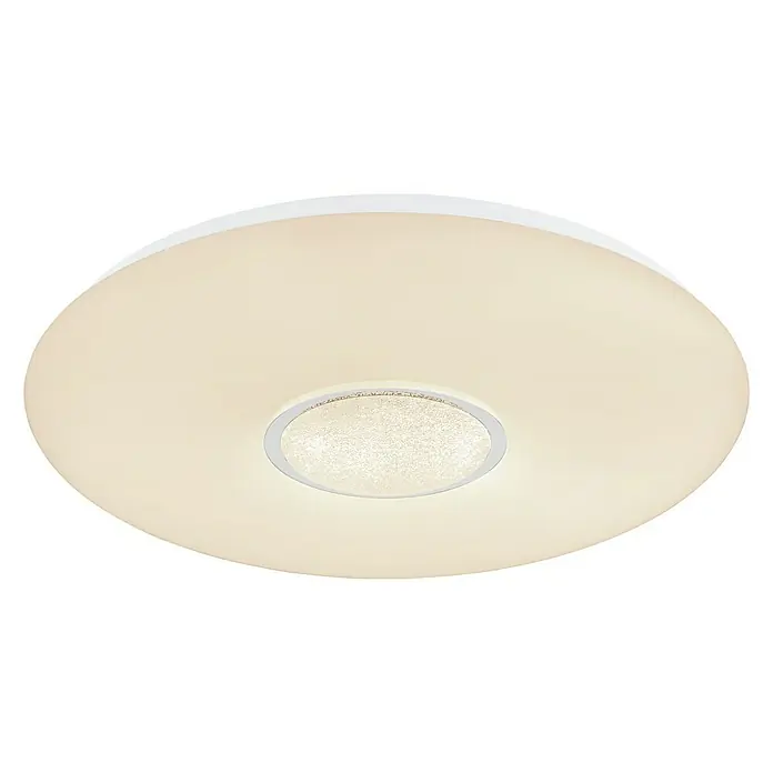 Globo LED-Deckenleuchte rund Sully - Weiß, Warmweiß, 490 mm - Diagonale Ansicht