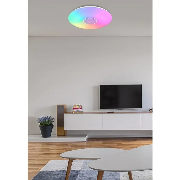 Globo LED-Deckenleuchte rund Sully - Weiß, Warmweiß, 490 mm - Stimmungsaufnahme