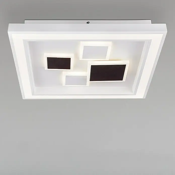Globo LED stropna svjetiljka - 50 W, D x Š x V: 48 x 48 x 7 cm, Topla bijela - Pojedinosti slike