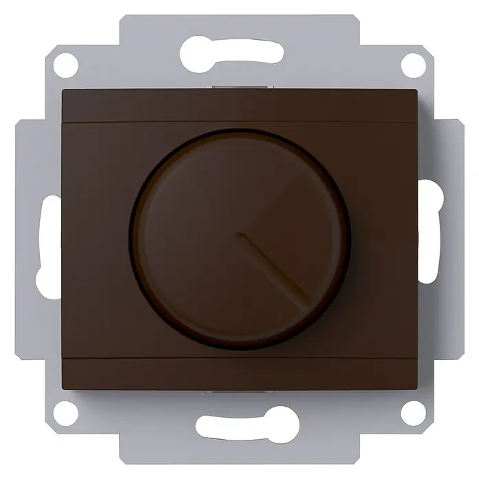 Voltomat DEA 100 LED-Dimmer - Braun, 7 W - 110 W, Kunststoff, Unterputz - Vorderansicht