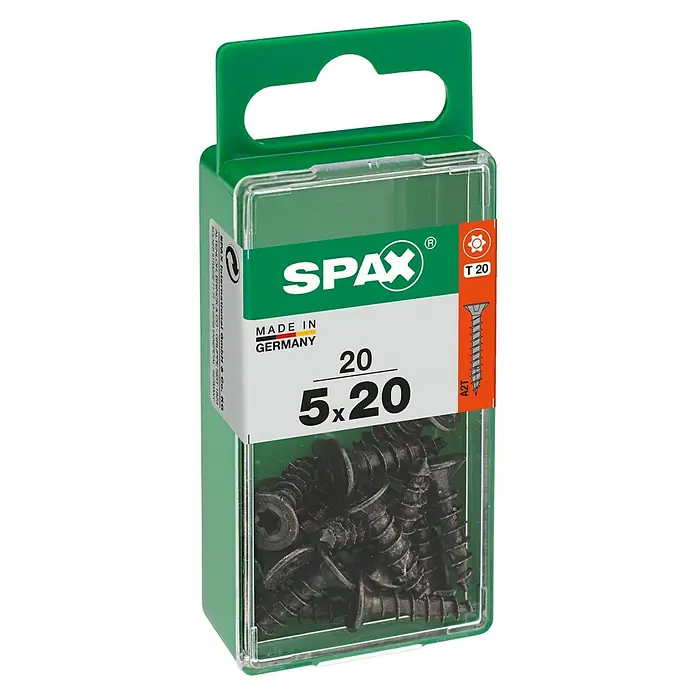 Spax T-Star plus Universalschraube - Ø x L: 5 x 20 mm, Vollgewinde, 20 Stk. - Diagonale Ansicht
