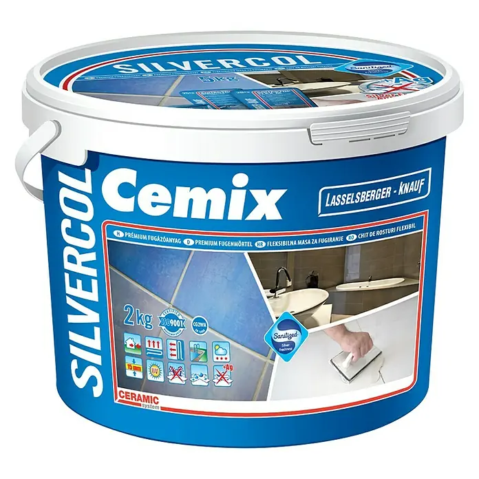 Cemix Fleksibilna masa za fugiranje Silvercol - Antracit, 2 kg - Pogled sprijeda