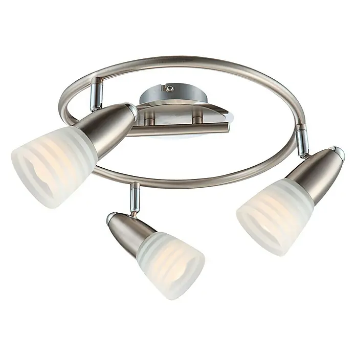 Globo Caleb LED-Wand- & Deckenstrahler - 12 W, Opal, Warmweiß, 3 Stk. - Diagonale Ansicht
