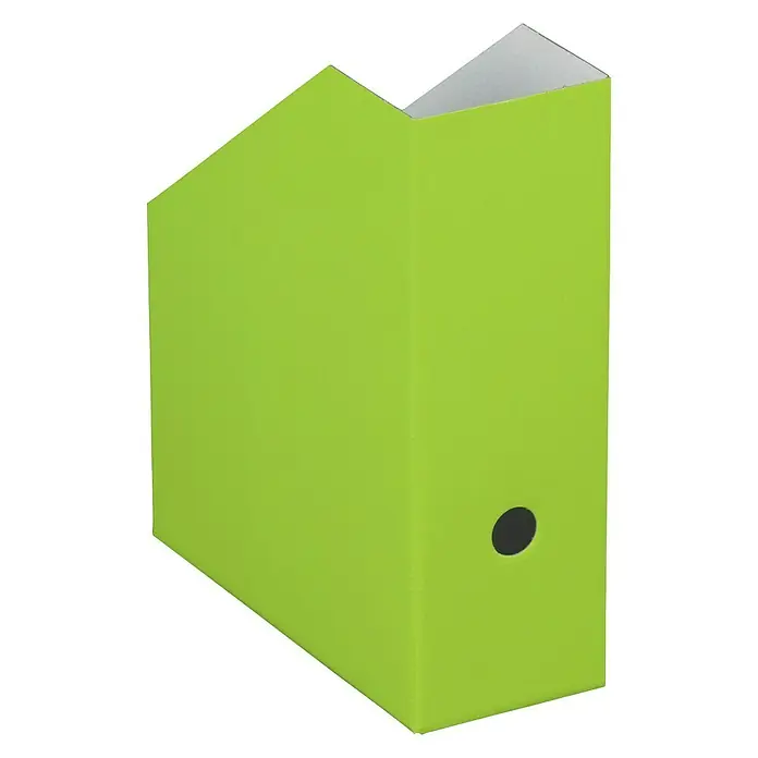Nips Zeitschriftenbox - L x B x H: 26,5 x 10,5 x 31,5 cm, 5 Stk., Geeignet für: DIN A4, Grün - Rechte Seitenansicht