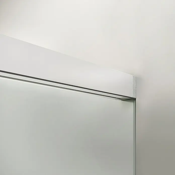Duscholux Mampara de ducha fija D3 Basic One - An x Al: 108 x 200 cm, Espesor: 6 mm, Blanco mate - Primer plano