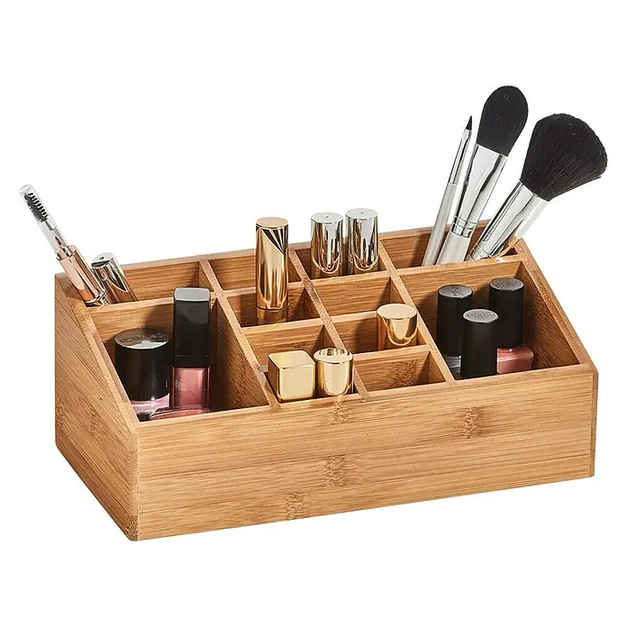 Zeller Present Organizador Bamboo - Número de compartimentos: 12 ud., Bambú - Producto en uso