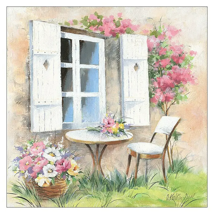 ProArt Leinwandbild Konventionel - Country Cottage II, B x H: 30 x 30 cm - Vorderansicht
