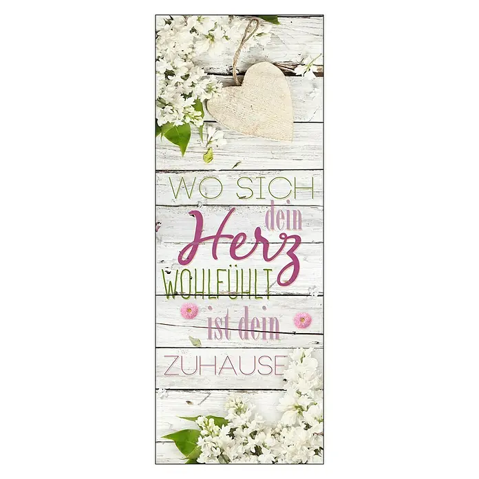 ProArt Type Hype Leinwandbild - Wohlfühlherz, B x H: 30 x 80 cm - Vorderansicht