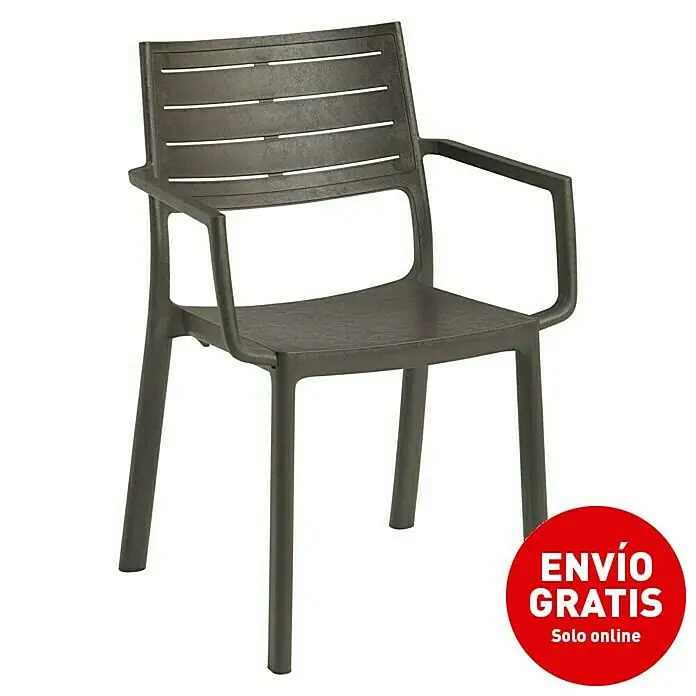 Keter Silla de jardín Metaline - An x Pr x Al: 60 x 53 x 81 cm, Marrón - Imagen de campaña