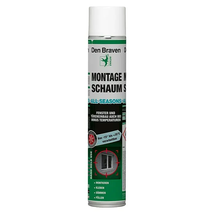 Den Braven PU-Montageschaum All Seasons - 750 ml