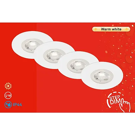 Briloner  Set de focos LED empotrables redondos Kulana regulable