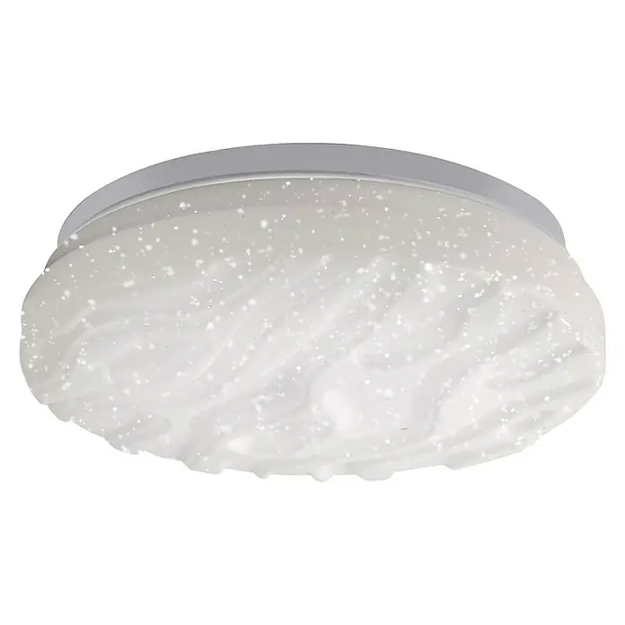 LeuchtenDirekt Okrugla stropna LED svjetiljka Ria - 12 W, Ø x V: 250 mm x 8 cm, Bijele boje, Neutralno bijelo - Pogled odozdo