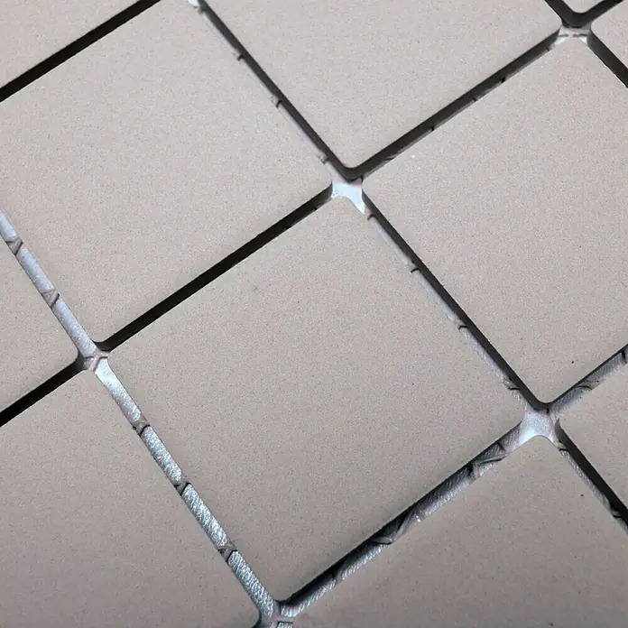 Mosaikfliese Quadrat Uni CU 243 - 29,8 x 29,8 cm, Beige, Matt - Detailaufnahme