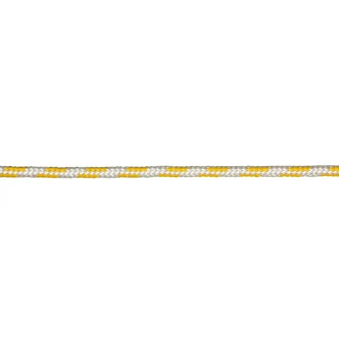 Stabilit Reepschnur Meterware - Als Zuschnitt erhältlich, Belastbarkeit: 65 kg, Weiß/Gelb, Durchmesser: 6 mm, Polypropylen - Vorderansicht